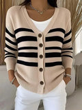 3D Printed Ladies Autumn And Winter Fashion Casual Sweater V Collar Long-Sleeved