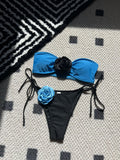 2024 Color Rose Brae With Drawstring Strap Split Swimsuit