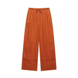 Homemade New Women's Classic Pure Linen Wide Legs