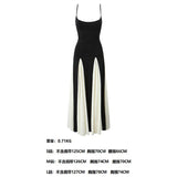 Low Breast Hanging Long Dress Spring 2025 Splicing Party Sexy