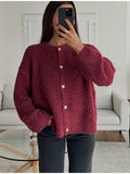 2025 Women's Comfortable Casual Solid-Colored Knitted Shirt