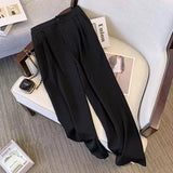 Suit Suit Pants Women Straight Loose 2025 New Spring And Autumn Leisure Wide Legs Commute Black
