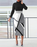 Independent Station Autumn Fashion Printing New Style Dress Women's Spot-Outfit