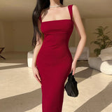 Spring And Summer Style Gentle Lady Socialite Style 2023 Temperament Basic Style Suspender Dress Woman-Outfit