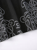 Long Sleeve Heart Pattern Print Tee-Outfit