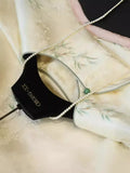 Chinese Style High-End Short-Sleeved Bat Sleeve Shirt Women's 2024 Summer New Disc Button Round Neck T-Shirt-Outfit