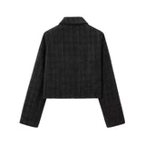 Women's Butterfly Buttonds Textured Coat