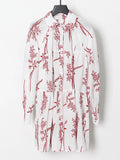 Style Dress Women 2025 New Casual Collar Embroidery Loose Thin Shirt Dress
