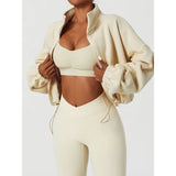 Loose Rope Zippered Sweater Fashion Hot Girl Dress Thick Sports Coat Peumen Autumn
