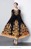 New Women's Dress Dress Oversized Dress Print 100 Folds T-Shirt With T-Shirt Holiday Casual