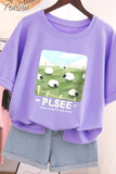 100% Cotton L-6XL T Shirt Plus Size Tshirt Short Sleeve Solid Women Top Summer Print Couple O Neck Oversized T