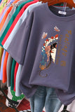 100% Cotton Oversize T Shirt Short Sleeve Women's Top 2023 Summer Couple Loose 6XL Oversized T Shirts Chinese