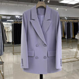 Spring And Autumn Dress New Fragrant Lily Taro Purple Angry Blazer Blazer Female Senior Sense Goddess Fan Temperament Professional