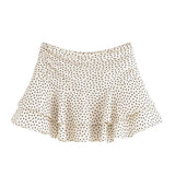 Homemade New Women's Oceanic Folding Laminated Mid-Rise Skirt