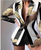 New Casual Print Fashion Small Suit Women's