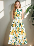 Dress Women's French Retro High-End Waist Dress Shows Lean Temperament, Swinging Vest And Long Dress-Outfit