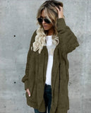 plush warm top mid-length double-sided anti-fur coat oversized