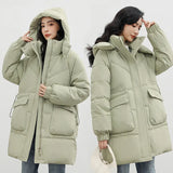 Advanced Sense Super Good-Looking Down Cotton Clothes Women 2023 New Winter Long Plus Thick Cotton-Padded Coat Super Thick Coat-Outfit