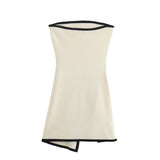 New Summer Style Knitted Slim Chest Mini Dress Apron-Outfit