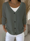 3D Printed Ladies Autumn And Winter Fashion Casual Sweater V Collar Long-Sleeved