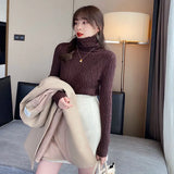 Pullover Women Sweaters Autumn Winter 2022 Cashmere Elegant Knitted Jumper Sweater Warm Tops Soft Pull Femme