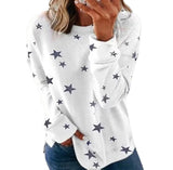 Loose Oversized Urban Leisure Long Sleeves T-shirt Printed