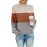 Sweater Female Autumn Winter Knitted Women Sweater Pullover Female Tricot Jersey Jumper Femme High Collar Women