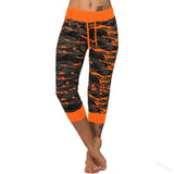 Women's Pants Sports 2023 New Casual Fashion Casual Fit Yoga Camo Print Drawstring Capris Breathable Comfortable Streetwear