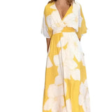 Toloer Spot Dress Women's Print Dress Open Back Print Beach Dress-Outfit