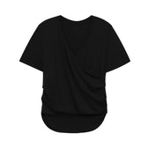 Toloer V-Neck Short-Sleeved T-Shirt Women 2024 Summer New Design Sense Slim Slim Short Students Slim Jacket
