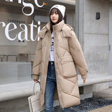 Winter Cotton-Padded Clothes Women 2023 New Korean Version Down Cotton Clothes Women Over The Knee Long Thick Plus Plus Size Coat Fashion Cotton-Padded Jacket-Outfit