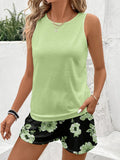 New Fashion Casual Pure Color Vest Shorts