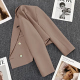 Toloer Jade Green Suit Jacket Female Autumn 2024 New Small Person Temperament Casual Versatile Small Suit Woman-Outfit