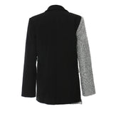 New Splicing Irregularly Cut Small Suit Jacket Top Female