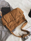 Large Canvas Satchel Bag-Outfit