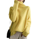 And Winter Sweater Women's High-Necked Hooded Ragged Sweater With A Solid Color Loose Lazy Bottom
