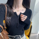 Sense Korean Version Of The Sweater Women's Autumn And Winter New Jacket High-End Match Inside The Bottom Shirt Wearing Knitted Top