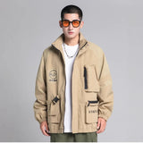 Autumn And Winter Millard Color Men And Women Korean Version Thin Padded Clothes Digital Printing Multi-Pocket Work Wind Autumn And Winter Coat Charge Man-Outfit