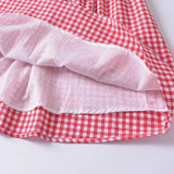 Red Plaid Off-shoulder Mini Dress-Outfit