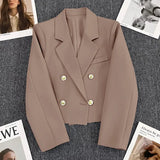 Toloer Jade Green Suit Jacket Female Autumn 2024 New Small Person Temperament Casual Versatile Small Suit Woman-Outfit