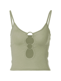 O Ring Cutout Crop Cami Top-Outfit