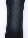 Washed Low Waist Flare Jeans-Outfit