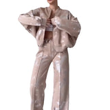 Fashion Solid Color Sequine Design Trend Explosion Jacket Suit In Autumn