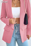 Women's Fashion Temperament Casual Long Sleeve Professional Elegant Office Lady High Street Blazer Clothing