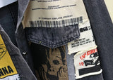 Patchwork denim jacket-Outfit