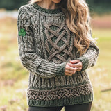 2025 3D Digital Print Round-Neck Sweater Knitted