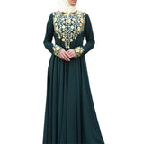 Spring New Long Dress Leisure Middle East Simple National Style Fashion
