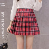 Women Skirt Preppy Style High Waist Chic Stitching Skirts Summer Student Pleated Skirt Women Cute Sweet Girls Dance