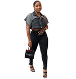 Women's Short Denim Jacket Women's Fashion Casual Waterwashing Color Denim
