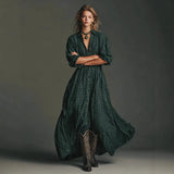 Women's New Striped V-Neck Dress Women's Summer Loose Casual